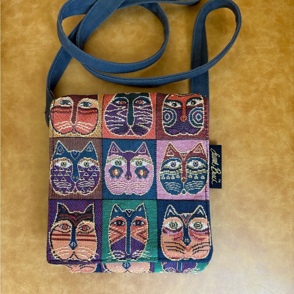 Laurel Burch Cat Pattern Crossbody Bag